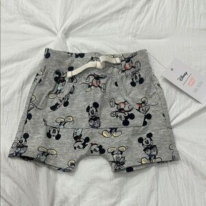 Disney Mickey Mouse Gray Shorts- 3 months